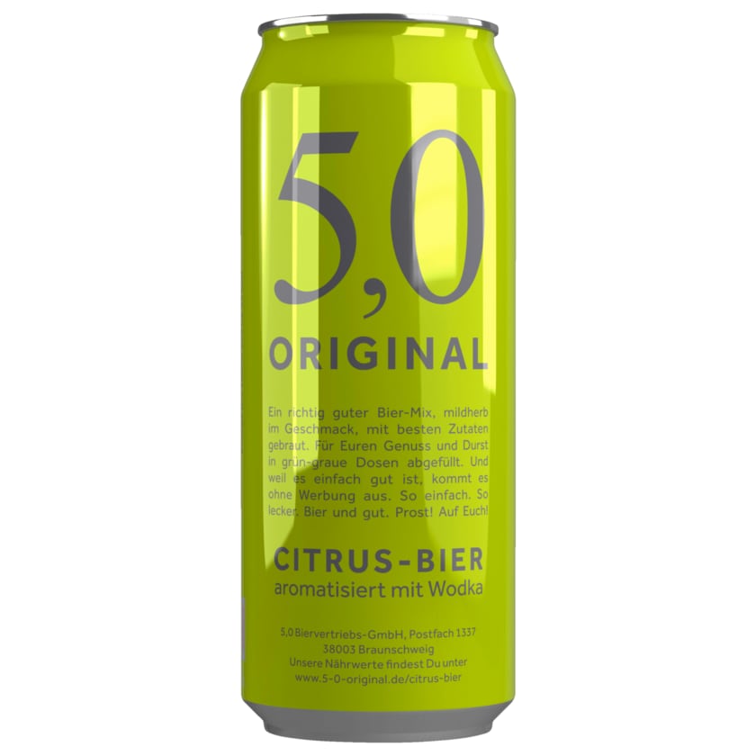 5,0 Original Citrus-Bier 0,5l